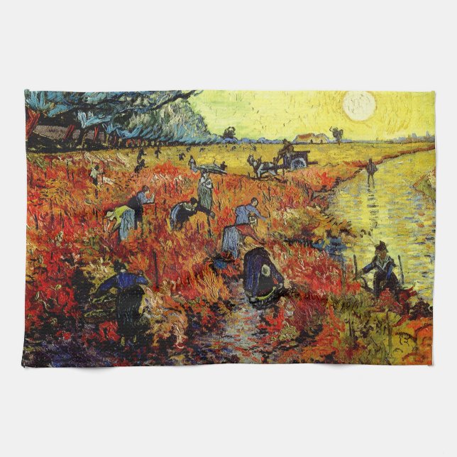 Paño De Cocina Bella Artes Red Vineyard Van Gogh (Horizontal)