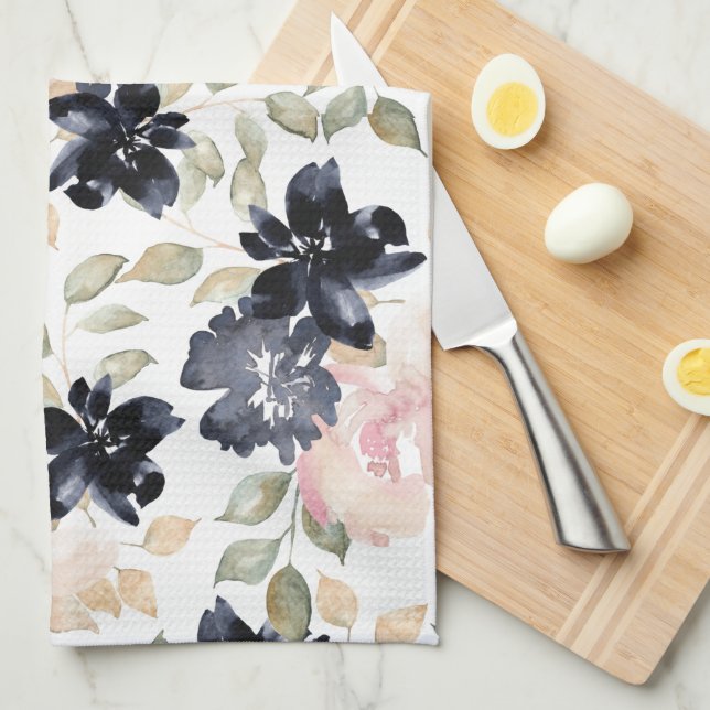 Paño De Cocina bellas flores acuáticas originales (Doblado Cuarto)