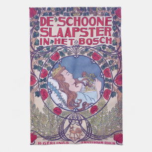 Paño De Cocina Belleza durmiente, arte de portada, Van Caspel