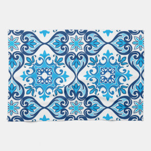 Paño De Cocina 💙 🤍 Bello azul - Azulejos blancos X, Cocina T