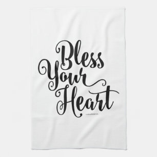 Paño De Cocina Bendiga su corazón