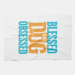 Paño De Cocina Bendito y obsesionado con perros Diseño vintage de