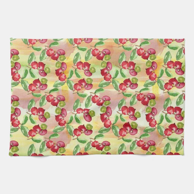 Paño De Cocina Berry salvaje acuarela (Horizontal)