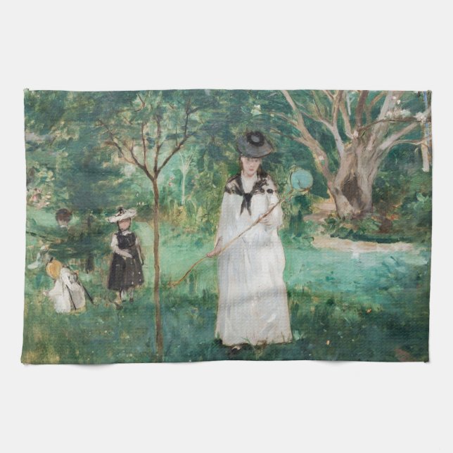 Paño De Cocina Berthe Morisot - La caza de mariposas (Horizontal)