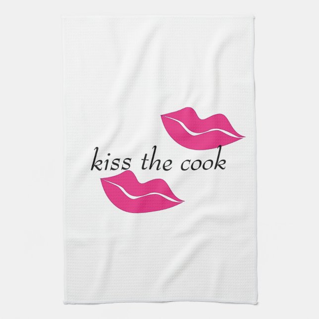 Paño De Cocina besa los grandes labios del cocinero diseño modern (Vertical)