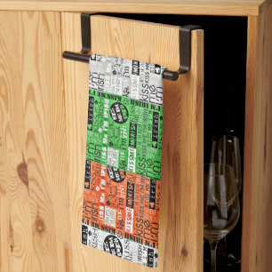 Paño De Cocina Bésame bandera irlandesa