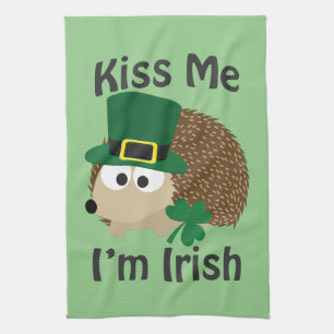 Paño De Cocina Bésame, soy un hedgehog irlandés
