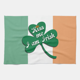 Paño De Cocina Béseme que soy irlandés