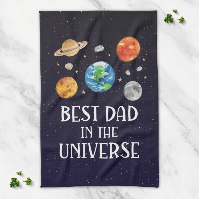 Paño De Cocina Best Dad in The Universe Quote Fathers Day (Subido por el creador)