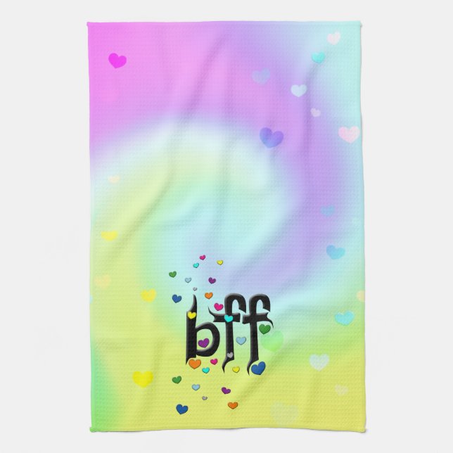 Paño De Cocina bff ~ corazones (Vertical)