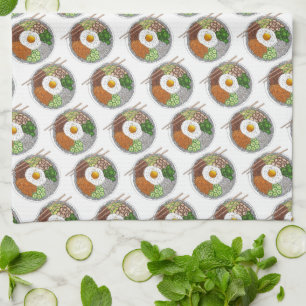 Paño De Cocina Bibimbap Cocina coreana Cocina Cocina Rice Huevo D