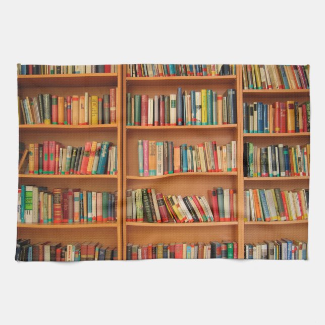 Paño De Cocina Biblioteca de libros Librería Lectura de Bookworm (Horizontal)