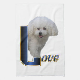 Paño De Cocina Bichon Frise Love