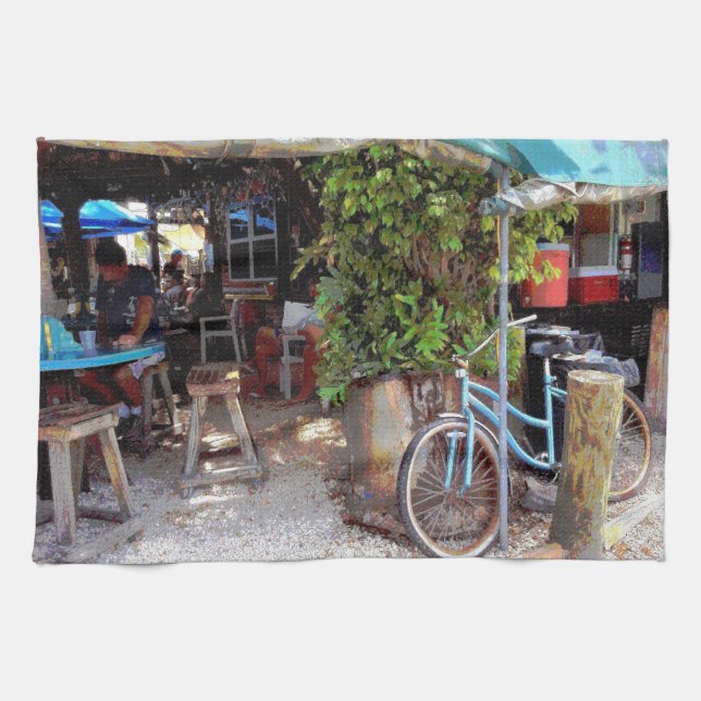 Paño De Cocina Bicicleta azul (Horizontal)