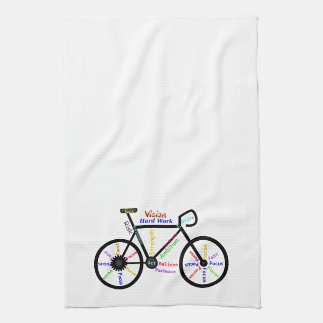 Paño De Cocina Bicicleta, bicicleta, ciclo, deporte, ciclismo, mo (Vertical)