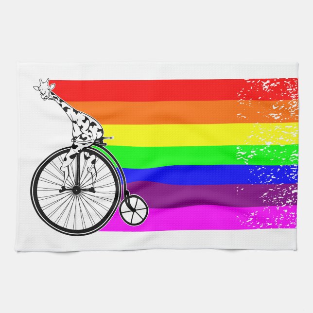 Paño De Cocina Bicicleta del orgullo gay (Horizontal)