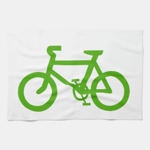 Paño De Cocina Bicicleta ecológica verde