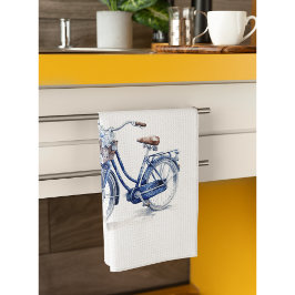 Paño De Cocina Bicicleta en el personalizable azul Delft