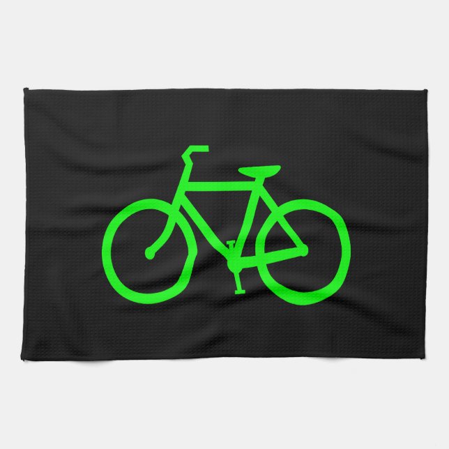 Paño De Cocina Bicicleta Verde Lima (Horizontal)