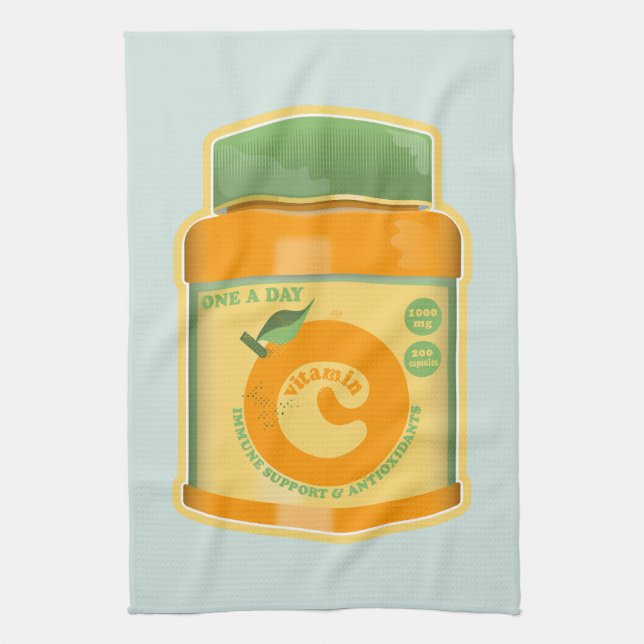 Paño De Cocina Bienestar de la vitamina C (Vertical)