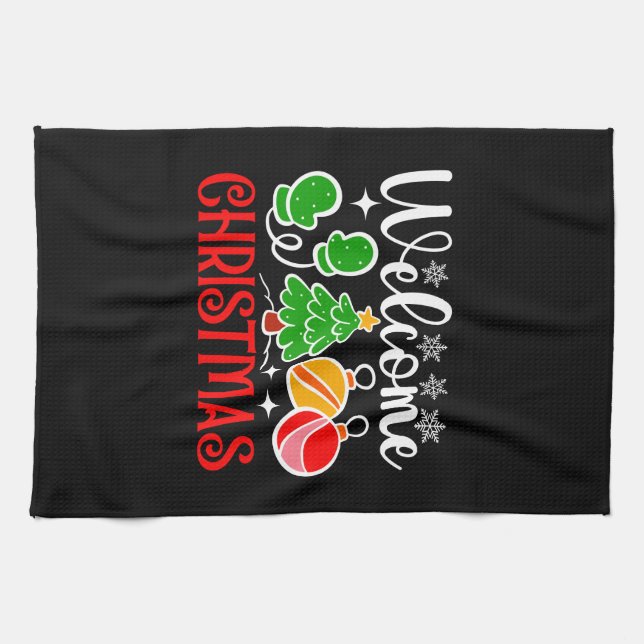 Paño De Cocina Bienvenido Navidad (Horizontal)