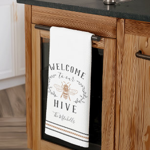 Paño De Cocina Bienvenidos a nuestra colmena personalizada