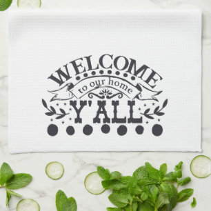 Paño De Cocina Bienvenidos a Nuestro Hogar Yall Farmhouse Encanta