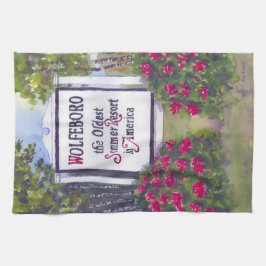 Paño De Cocina Bienvenidos al Rótulo Wolfeboro NH