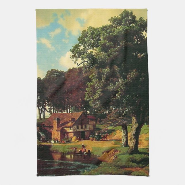 Paño De Cocina Bierstadt Albert, Un Molino Rústico (Vertical)