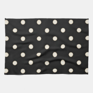 Paño De Cocina Big Polka Dots Antiguo Blanco y Negro