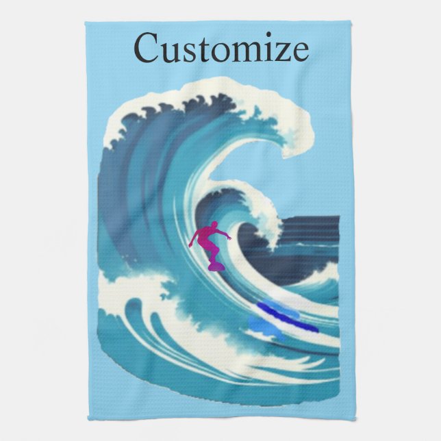 Paño De Cocina Big Wave Surfer Thunder_Cove (Vertical)