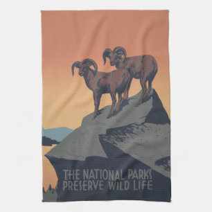 Paño De Cocina Bighorn Oveja Estadounidense Vida Silvestre Occide