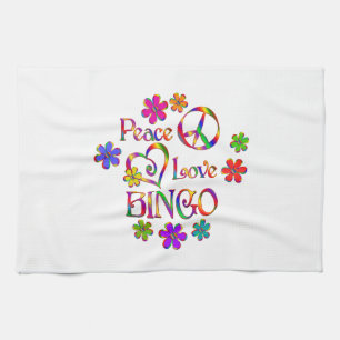 Paño De Cocina Bingo de amor por la paz