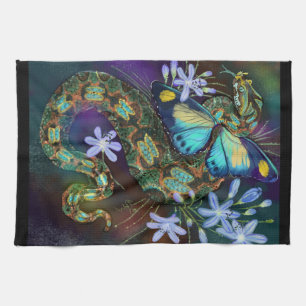 Paño De Cocina Bitis Nasicornis Butterfly Viper Art