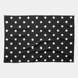 Paño De Cocina Black and white polka dots