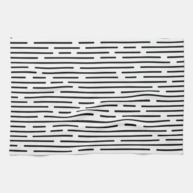 Paño De Cocina Black Line Geometric Pattern (Horizontal)