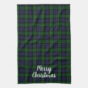 Paño De Cocina Black Watch Tartán juega Feliz Navidad