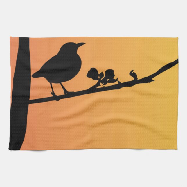 Paño De Cocina Blackbird Silhouette (Horizontal)