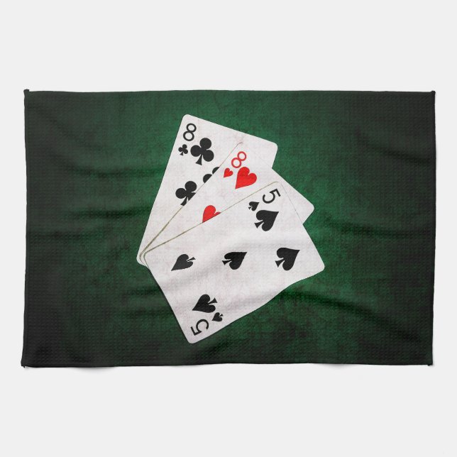 Paño De Cocina Blackjack 21 punto - Ocho, ocho, cinco (Horizontal)