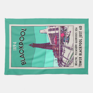 Paño De Cocina Blackpool Seaside Resort Inglaterra Vintage Art