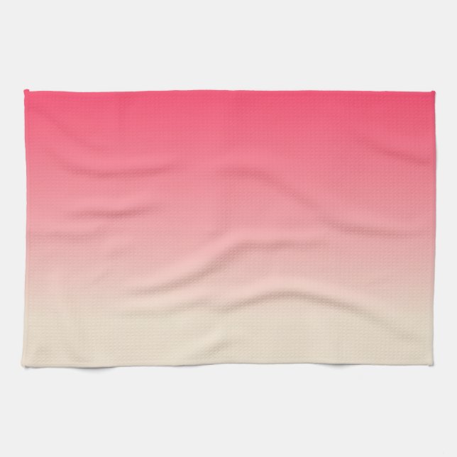 Paño De Cocina Blanco Antiguo y Rosa Americano Ombre (Horizontal)