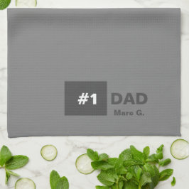 Paño De Cocina Blanco gris número uno papá