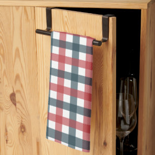 Paño De Cocina Blanco Rojo y Azul