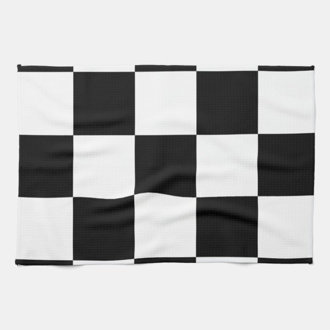 Paño De Cocina Blanco y negro   (Horizontal)