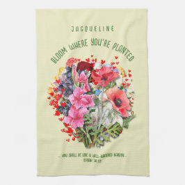 Paño De Cocina BLOOM cristiano DONDE ESTÁS PLANTADO Floral