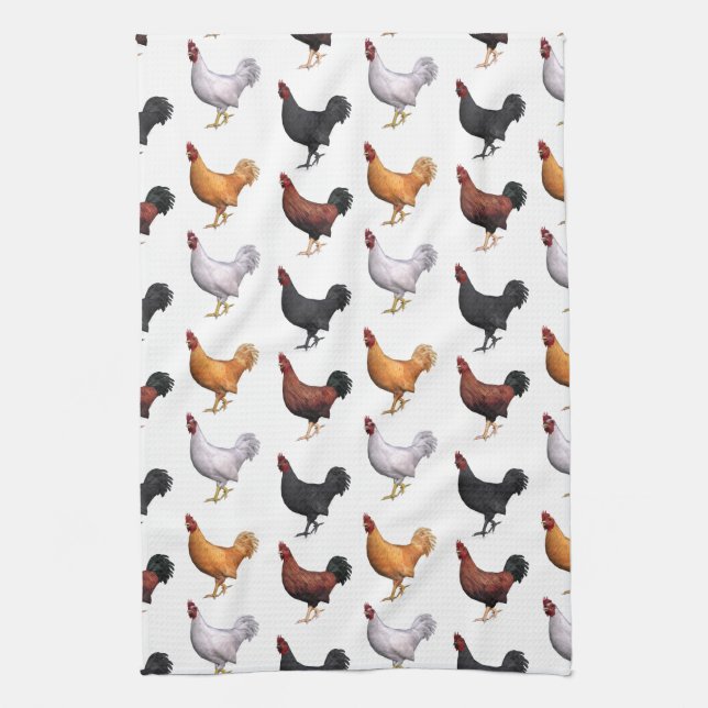 Paño De Cocina Bloque De Gallos (Vertical)