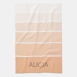 Paño De Cocina Bloques de color Peach Fuzz   Nombre elegante
