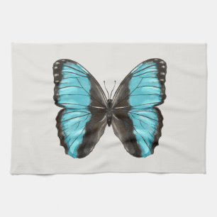 Paño De Cocina Blue Butterfly Insectos Art Nature Lover