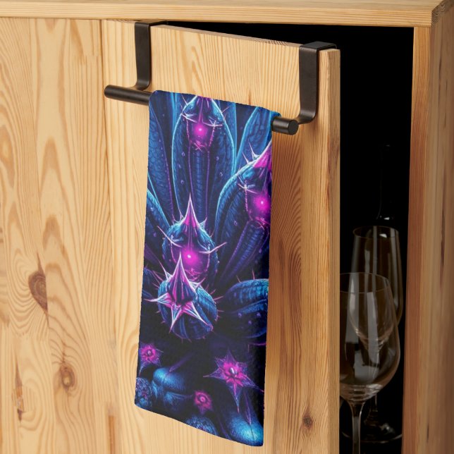 Paño De Cocina Blue-Cactus (Pliegue de tercios)