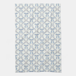 Paño De Cocina Blue Coquette Bows, Trellis, Preppy